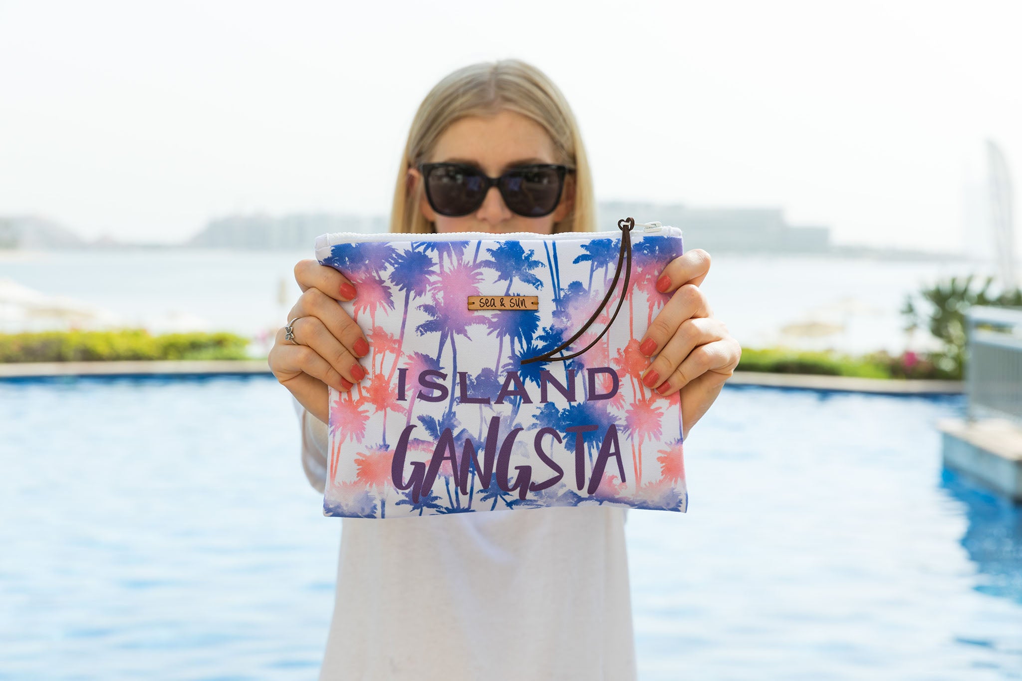 Island Gangsta Waterproof lined Bag for the Beach, Pool, Travel or Makeup - Kardia