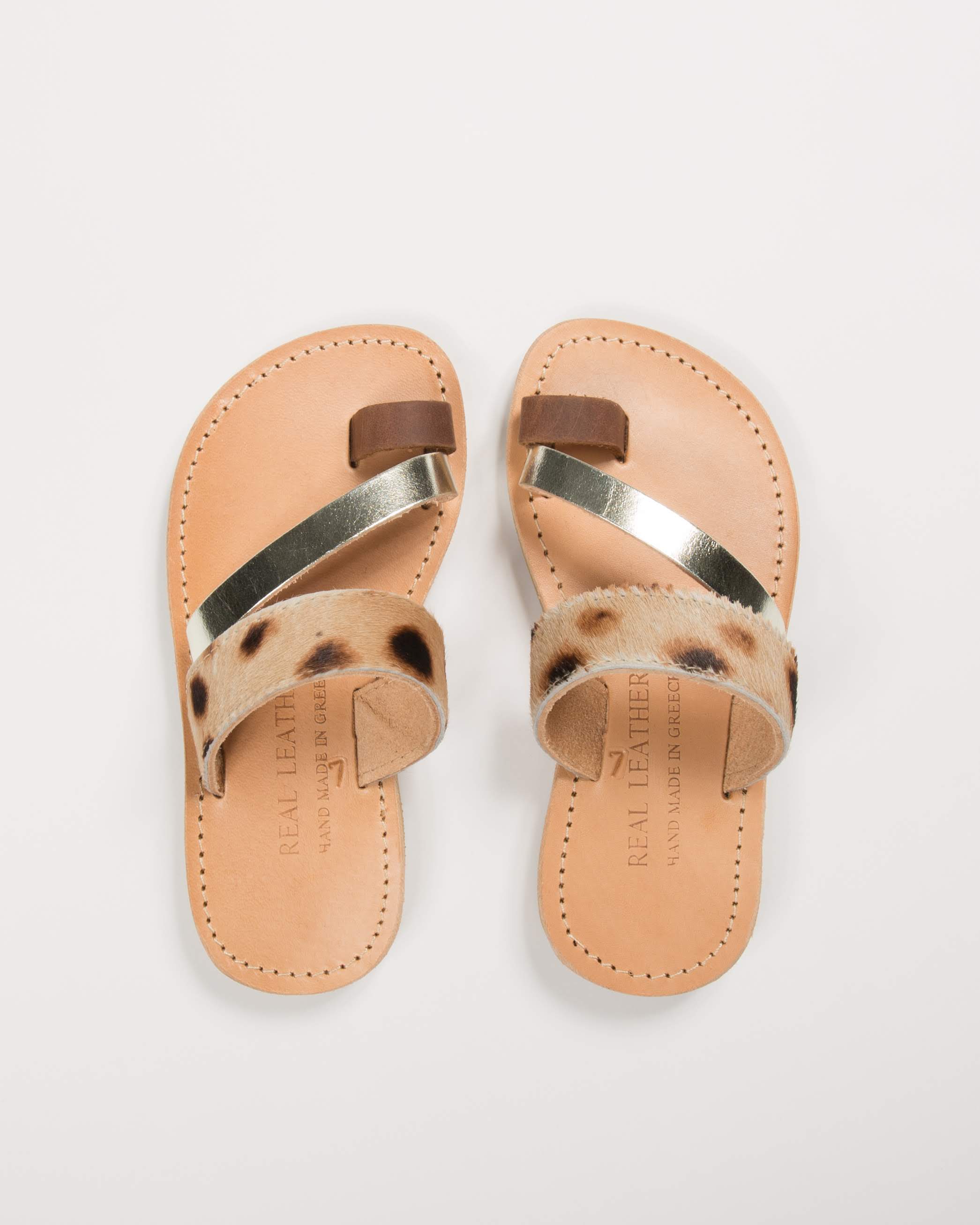 Animal Print Slip On Sandals for Girls - Kardia