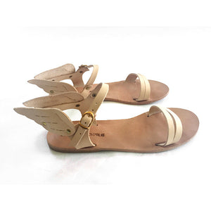Ermes Winged Leather Sandals - Kardia