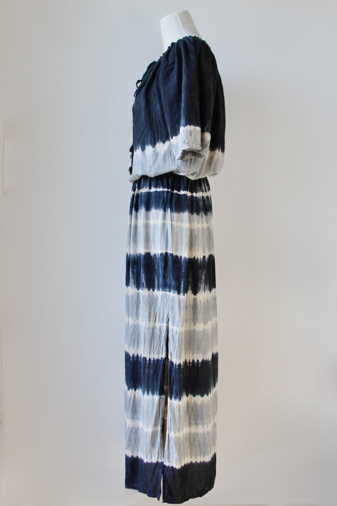 Lily Dress in Black and Grey Tie Dye - Kardia