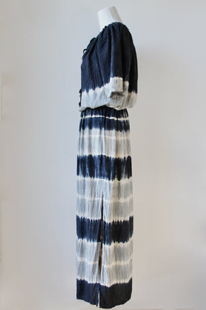 Lily Dress in Black and Grey Tie Dye - Kardia