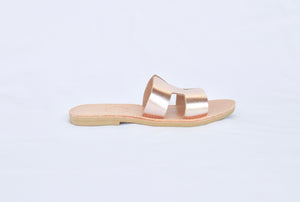 Maia Sandals in Rose Gold Leather - Kardia