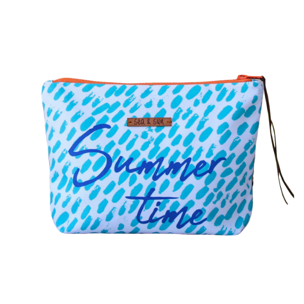 Summer Time Waterproof lined Bag for the Beach, Pool, Travel or Makeup - Kardia