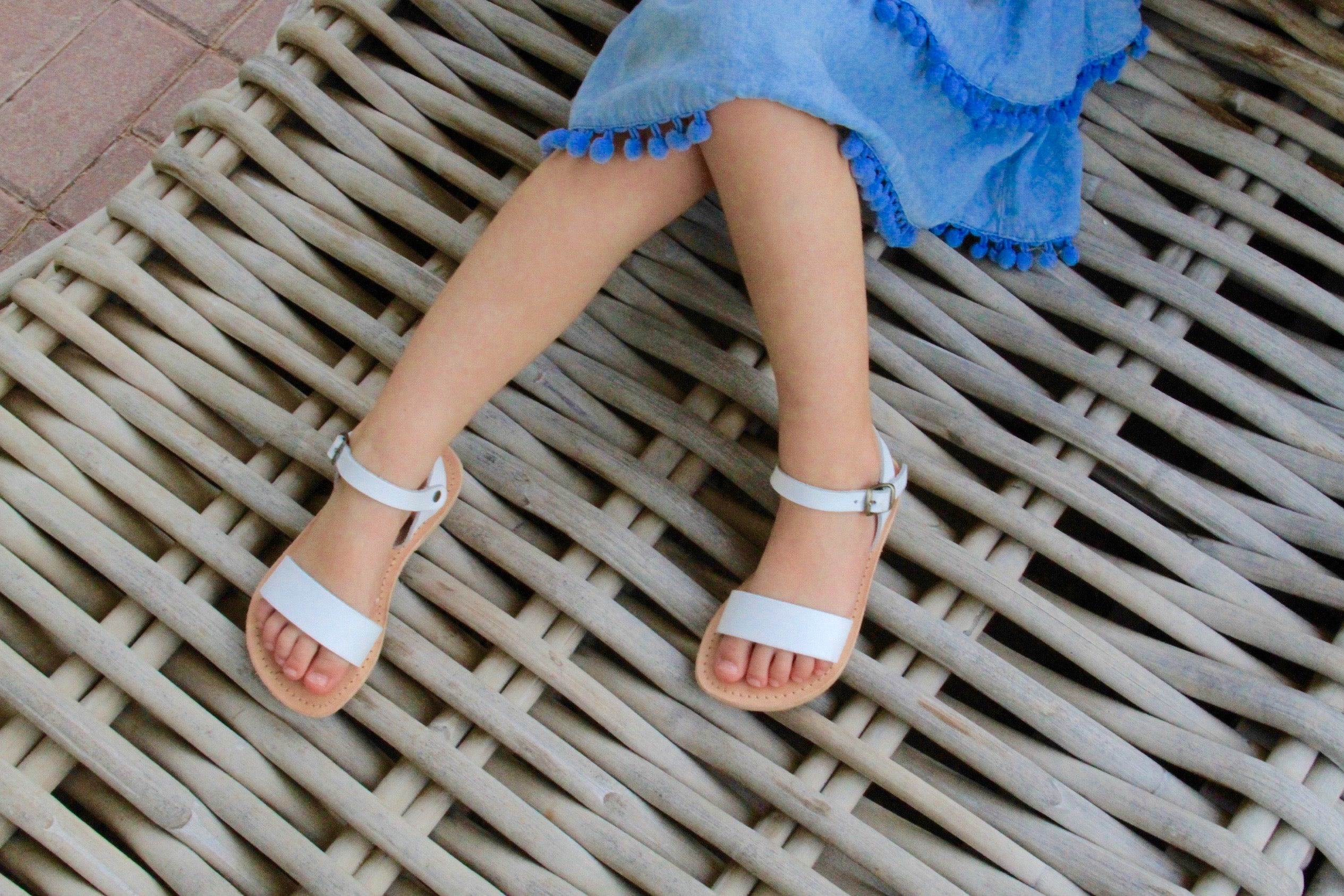 Mini Zena girls sandals in White - Kardia