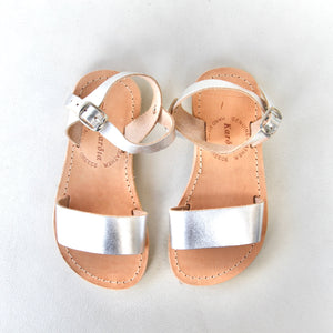 Kids Mini Zena Silver leather sandals - Size 27 - Kardia