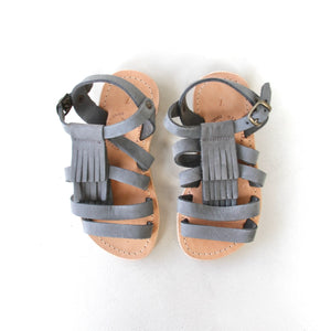 Kids Grey Tassel leather sandals - Size 27 - Kardia